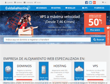 Tablet Screenshot of evidaliahost.com